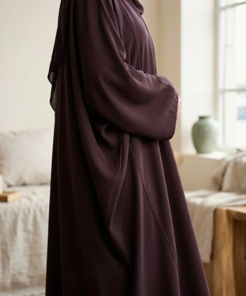 Home 1 Montaha Power Abaya Premium Drapery Close-up